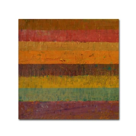 Michelle Calkins 'Orange Line' Canvas Art,18x18